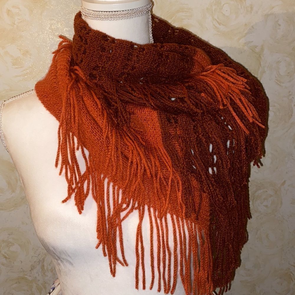 🍂Jeanne Simmons Fall Yarn Fringe Scarf!🍁